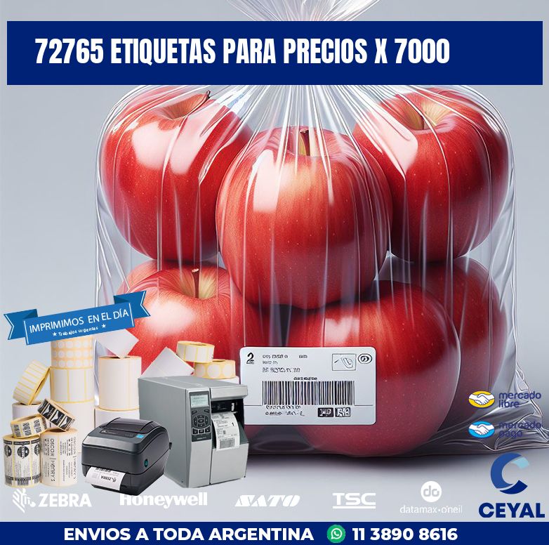 72765 ETIQUETAS PARA PRECIOS X 7000