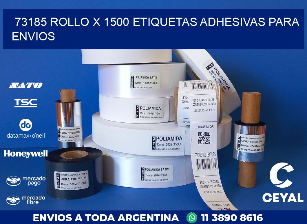 73185 ROLLO X 1500 ETIQUETAS ADHESIVAS PARA ENVIOS