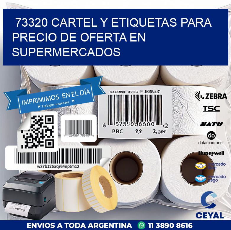 73320 CARTEL Y ETIQUETAS PARA PRECIO DE OFERTA EN SUPERMERCADOS