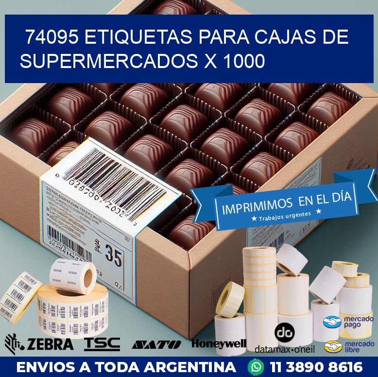 74095 ETIQUETAS PARA CAJAS DE SUPERMERCADOS X 1000