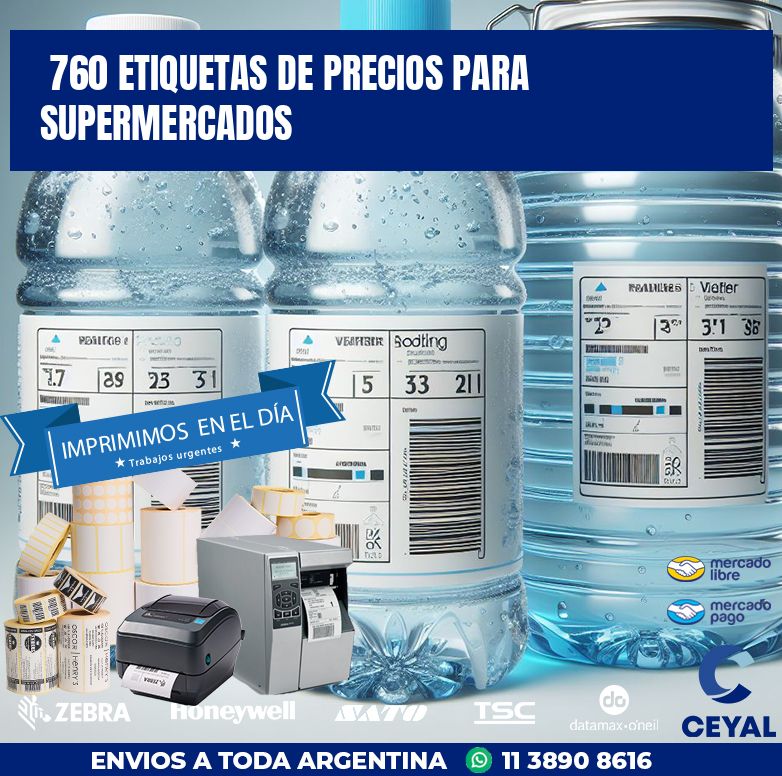 760 ETIQUETAS DE PRECIOS PARA SUPERMERCADOS