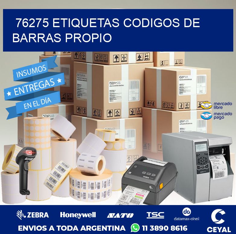 76275 ETIQUETAS CODIGOS DE BARRAS PROPIO