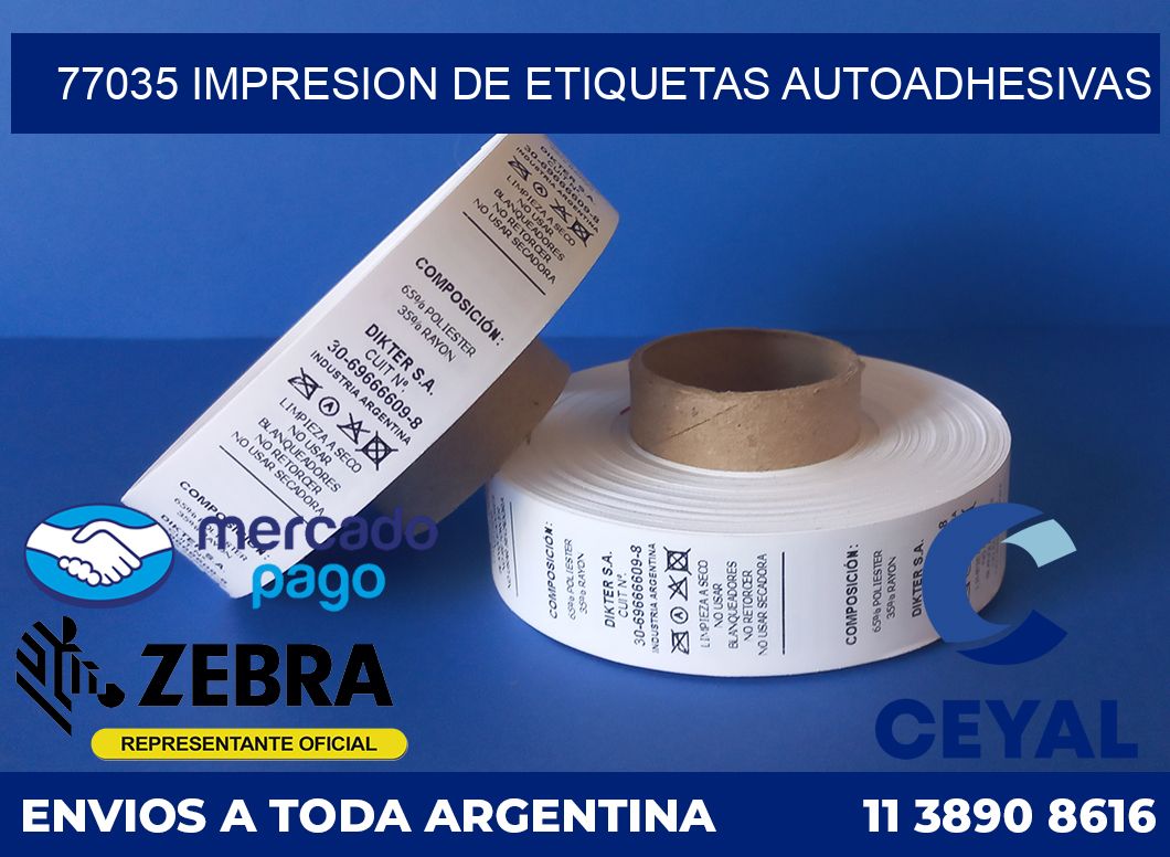 77035 IMPRESION DE ETIQUETAS AUTOADHESIVAS