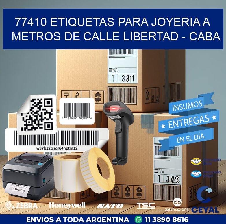77410 ETIQUETAS PARA JOYERIA A METROS DE CALLE LIBERTAD - CABA