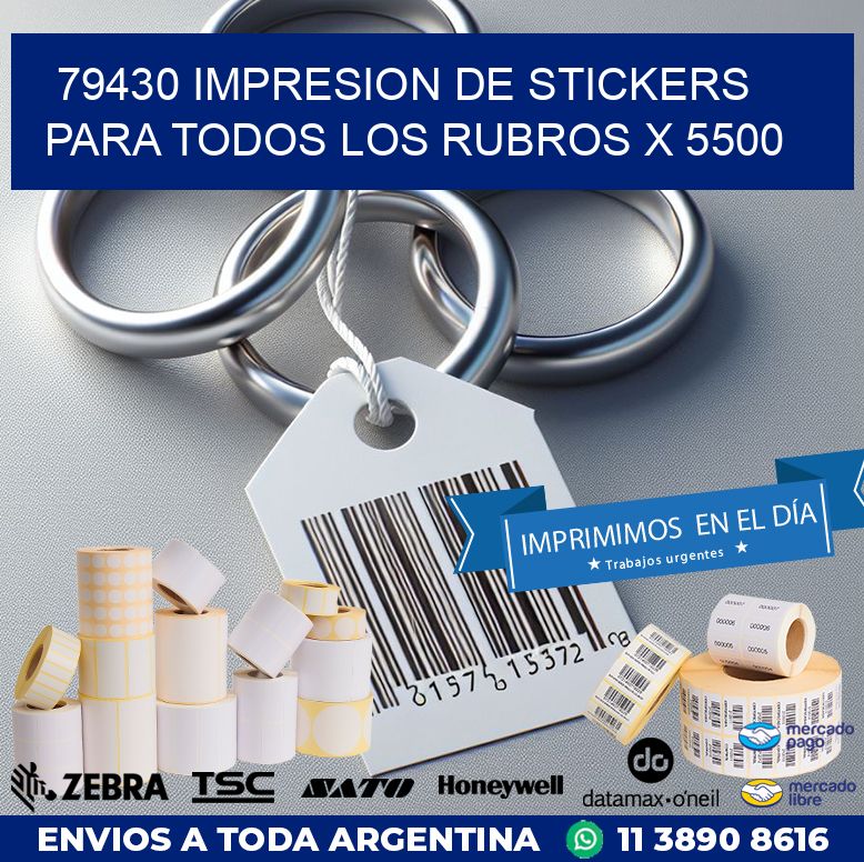 79430 IMPRESION DE STICKERS PARA TODOS LOS RUBROS X 5500