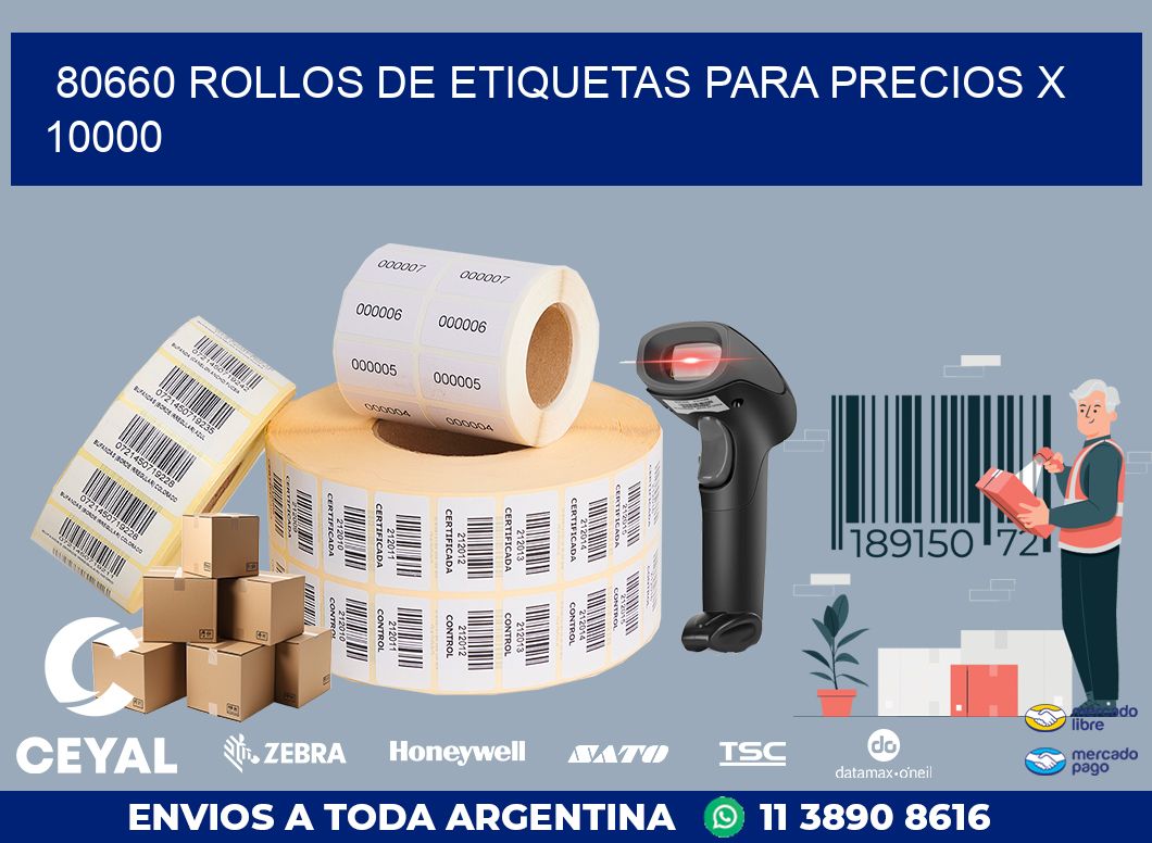 80660 ROLLOS DE ETIQUETAS PARA PRECIOS X 10000