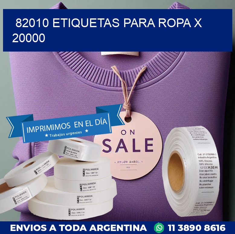 82010 ETIQUETAS PARA ROPA X 20000