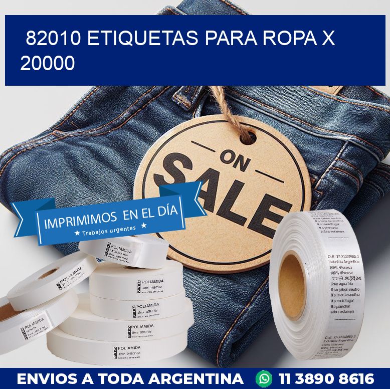 82010 ETIQUETAS PARA ROPA X 20000