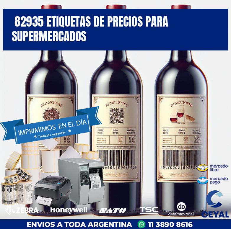 82935 ETIQUETAS DE PRECIOS PARA SUPERMERCADOS