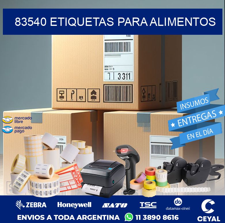 83540 ETIQUETAS PARA ALIMENTOS