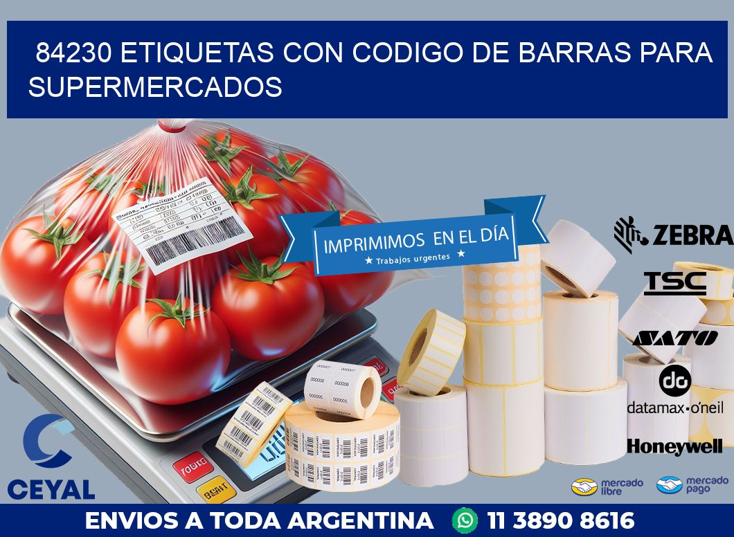 84230 ETIQUETAS CON CODIGO DE BARRAS PARA SUPERMERCADOS