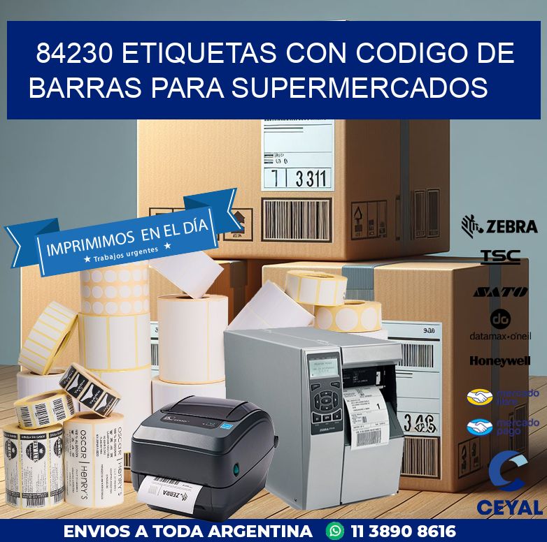 84230 ETIQUETAS CON CODIGO DE BARRAS PARA SUPERMERCADOS