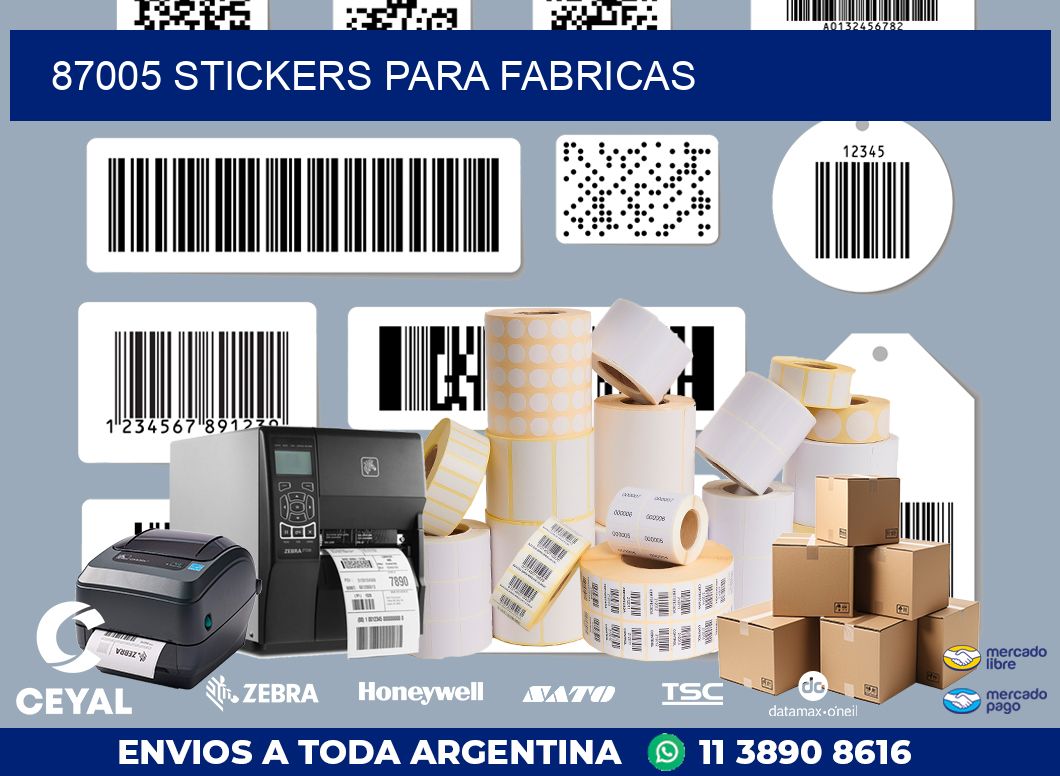 87005 STICKERS PARA FABRICAS