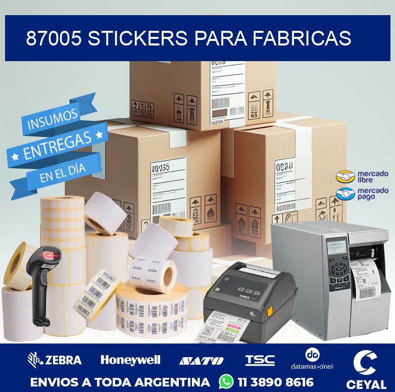 87005 STICKERS PARA FABRICAS