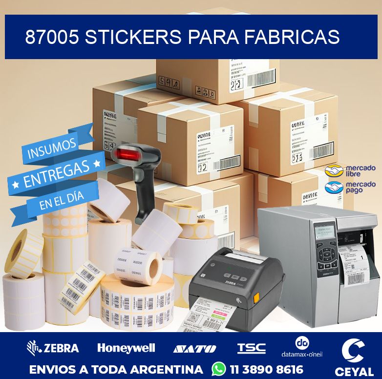 87005 STICKERS PARA FABRICAS