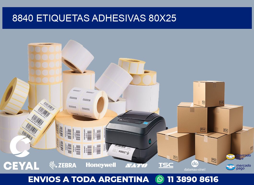 8840 ETIQUETAS ADHESIVAS 80X25