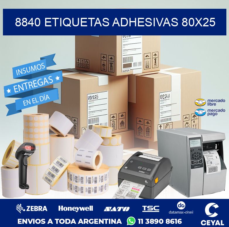 8840 ETIQUETAS ADHESIVAS 80X25