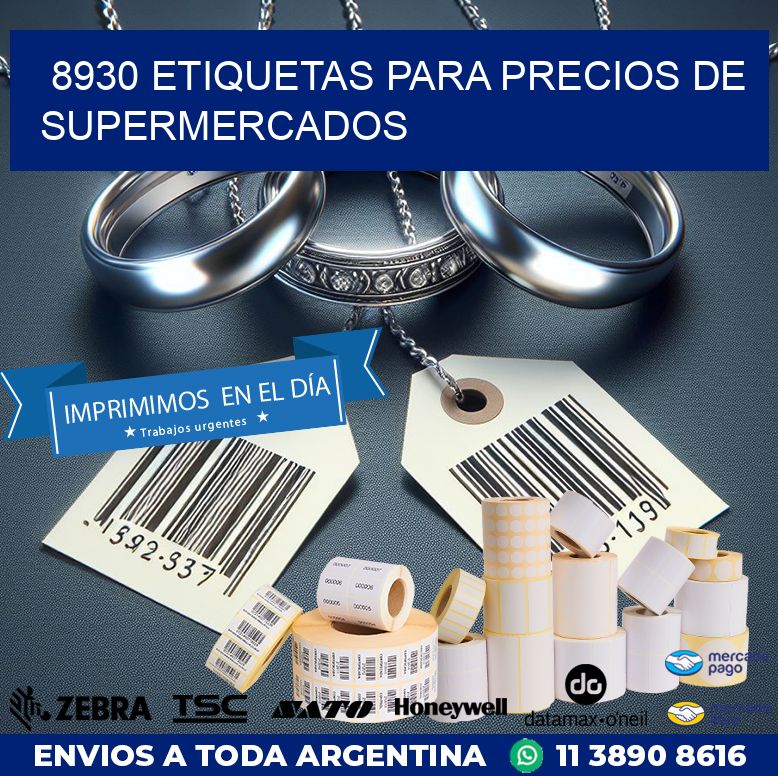 8930 ETIQUETAS PARA PRECIOS DE SUPERMERCADOS