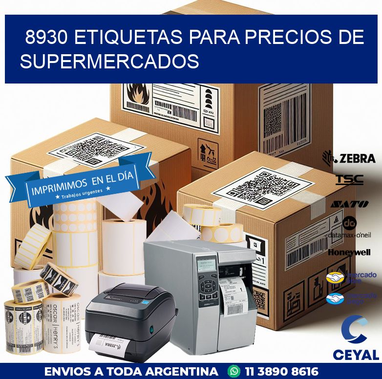 8930 ETIQUETAS PARA PRECIOS DE SUPERMERCADOS