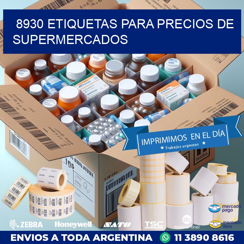 8930 ETIQUETAS PARA PRECIOS DE SUPERMERCADOS