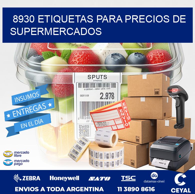 8930 ETIQUETAS PARA PRECIOS DE SUPERMERCADOS