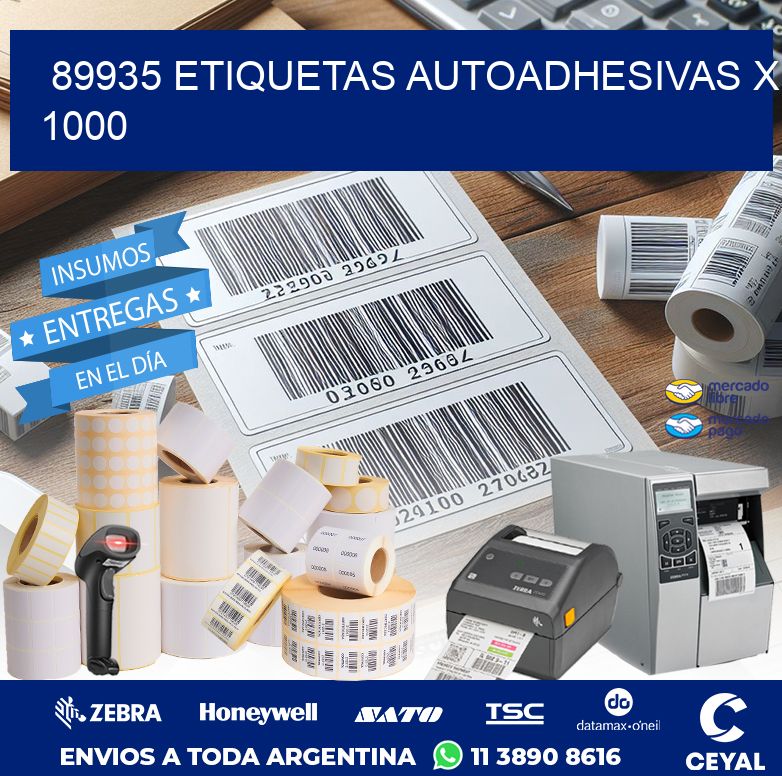 89935 ETIQUETAS AUTOADHESIVAS X 1000
