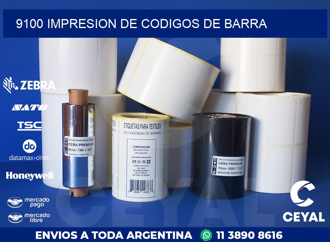 9100 IMPRESION DE CODIGOS DE BARRA