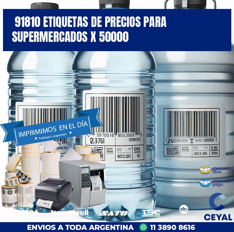 91810 ETIQUETAS DE PRECIOS PARA SUPERMERCADOS X 50000