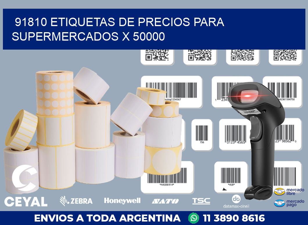 91810 ETIQUETAS DE PRECIOS PARA SUPERMERCADOS X 50000