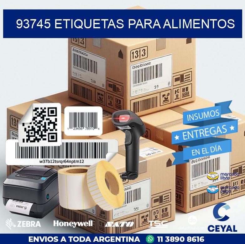 93745 ETIQUETAS PARA ALIMENTOS
