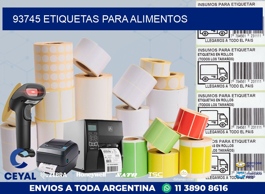 93745 ETIQUETAS PARA ALIMENTOS