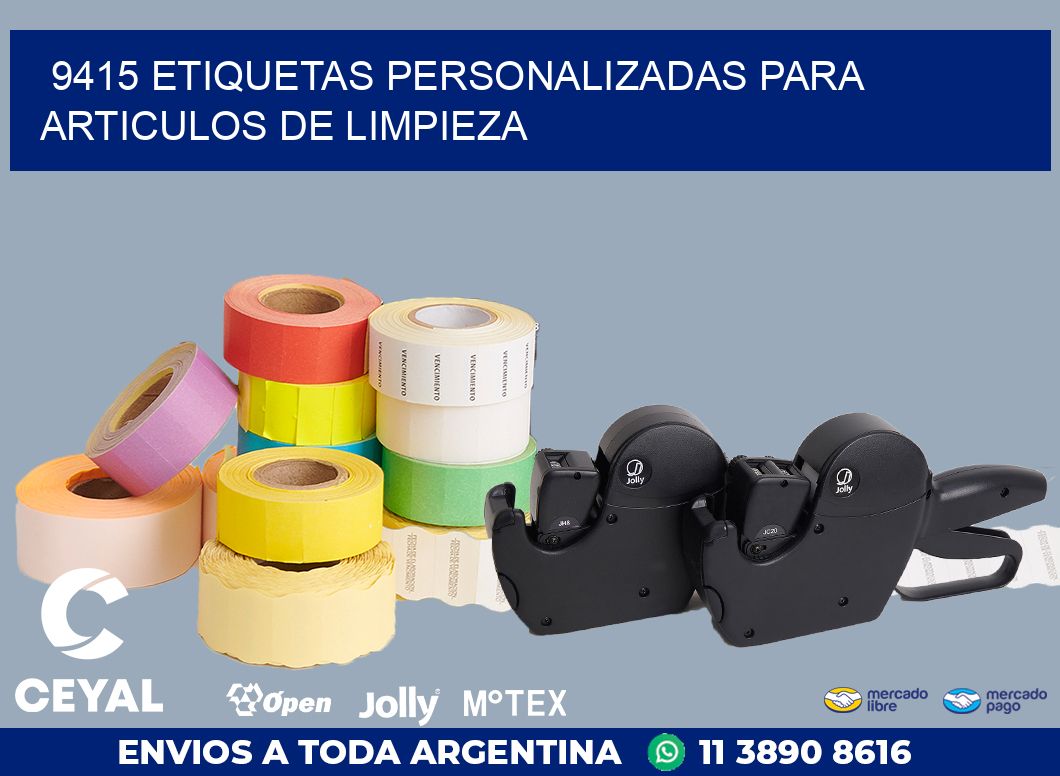 9415 ETIQUETAS PERSONALIZADAS PARA ARTICULOS DE LIMPIEZA