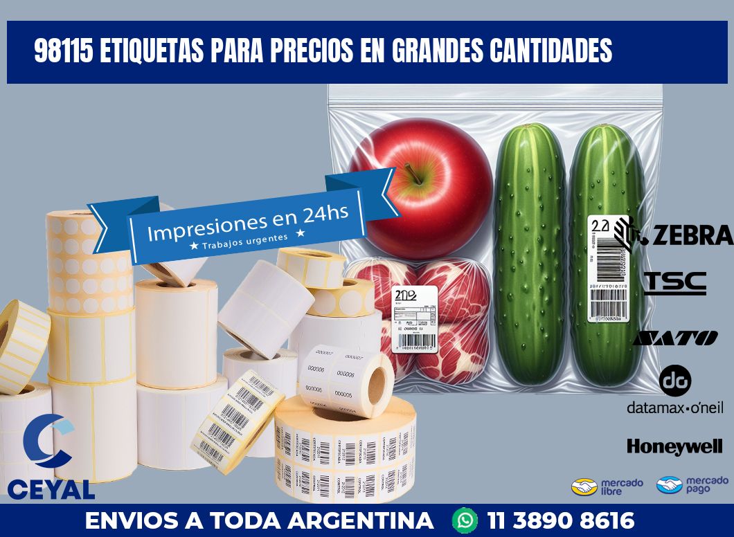 98115 ETIQUETAS PARA PRECIOS EN GRANDES CANTIDADES