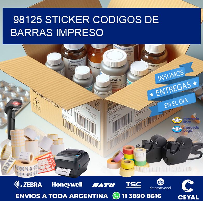 98125 STICKER CODIGOS DE BARRAS IMPRESO
