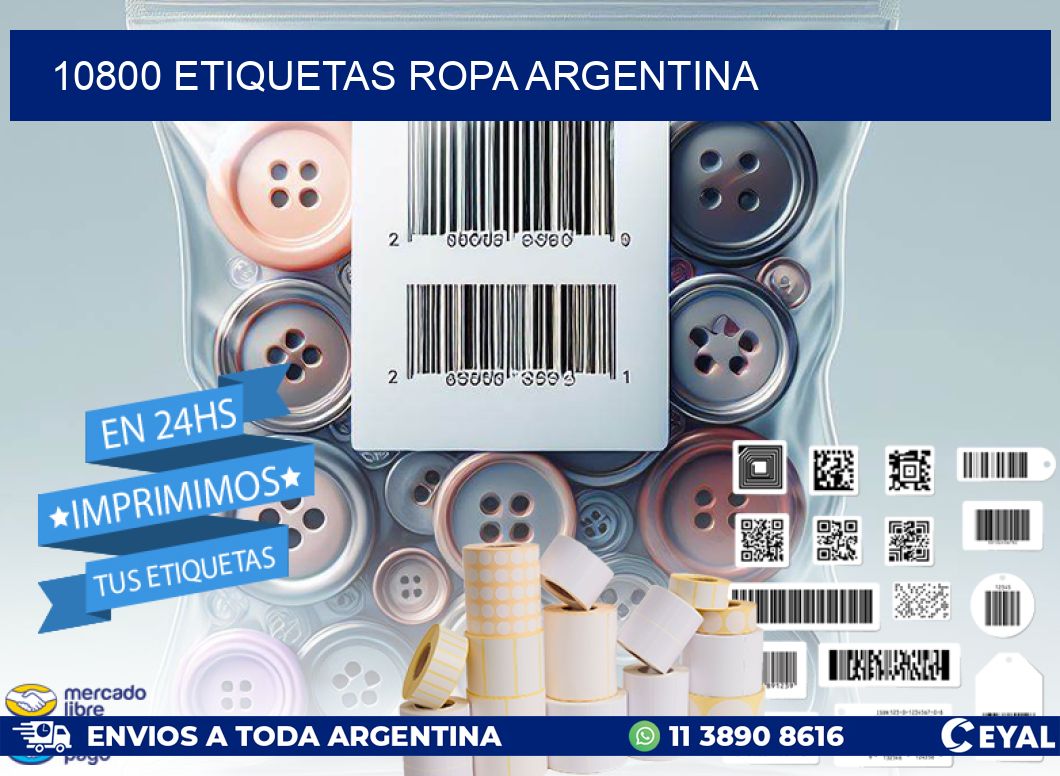 10800 ETIQUETAS ROPA ARGENTINA