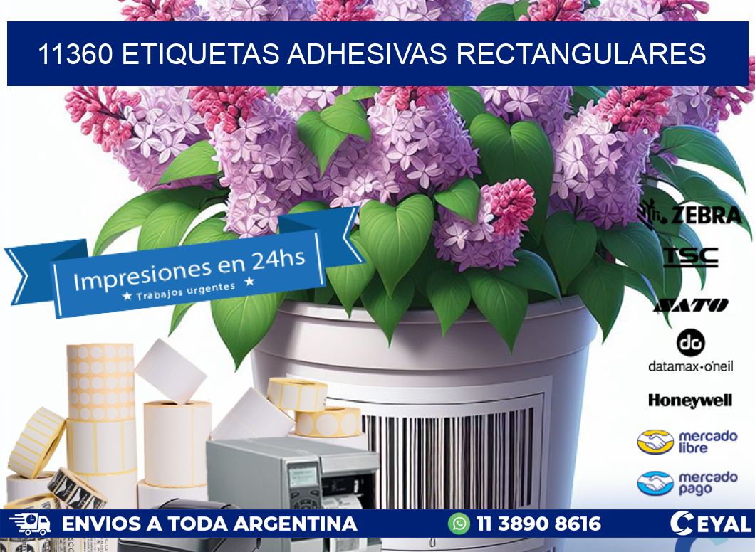 11360 ETIQUETAS ADHESIVAS RECTANGULARES