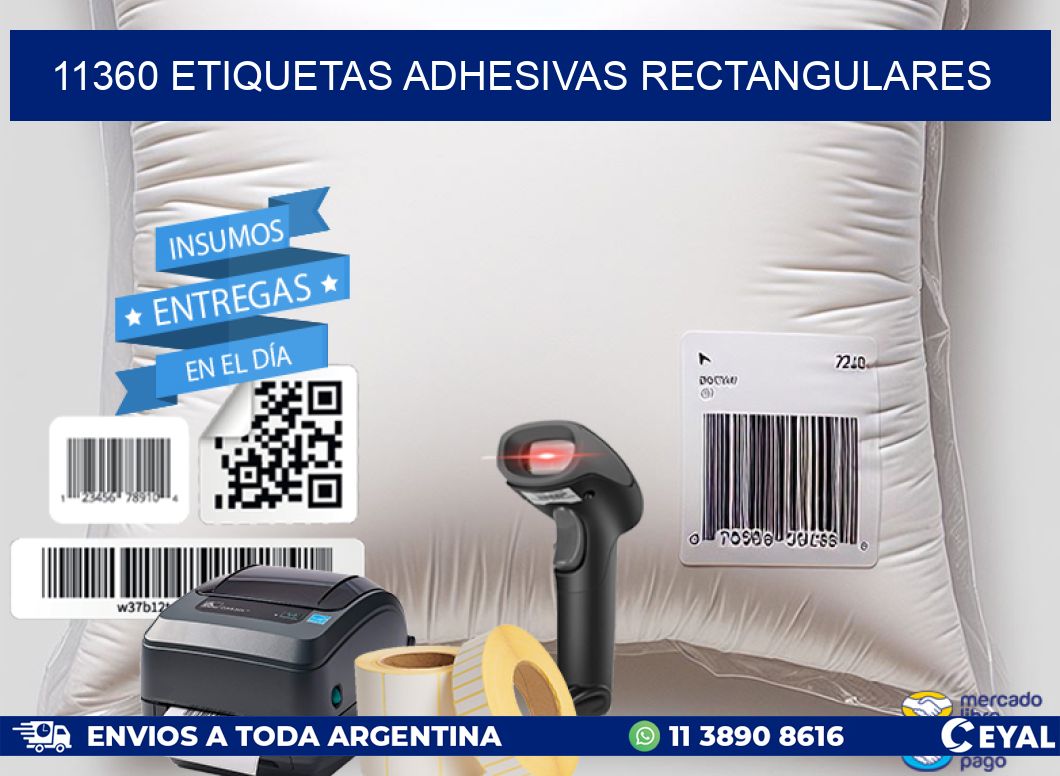11360 ETIQUETAS ADHESIVAS RECTANGULARES