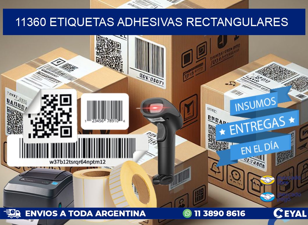 11360 ETIQUETAS ADHESIVAS RECTANGULARES
