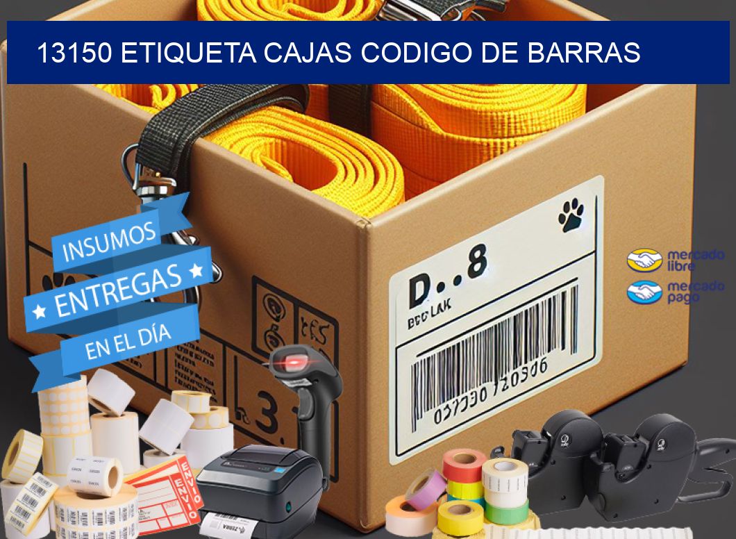 13150 etiqueta cajas codigo de barras