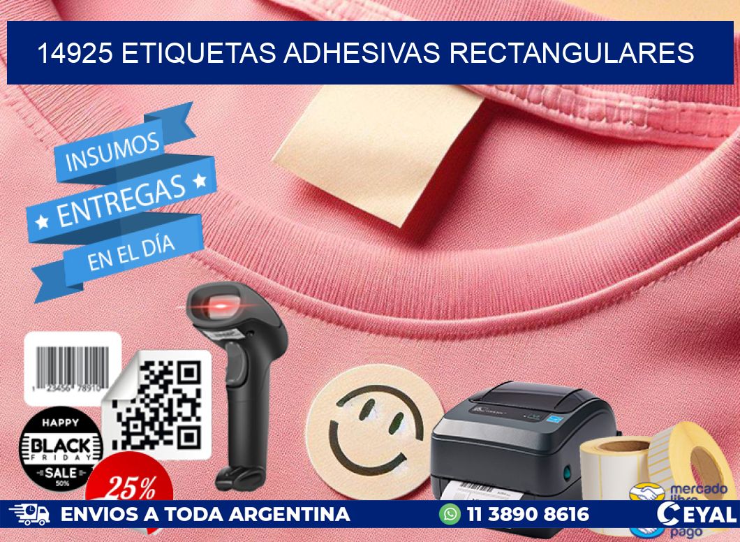 14925 ETIQUETAS ADHESIVAS RECTANGULARES