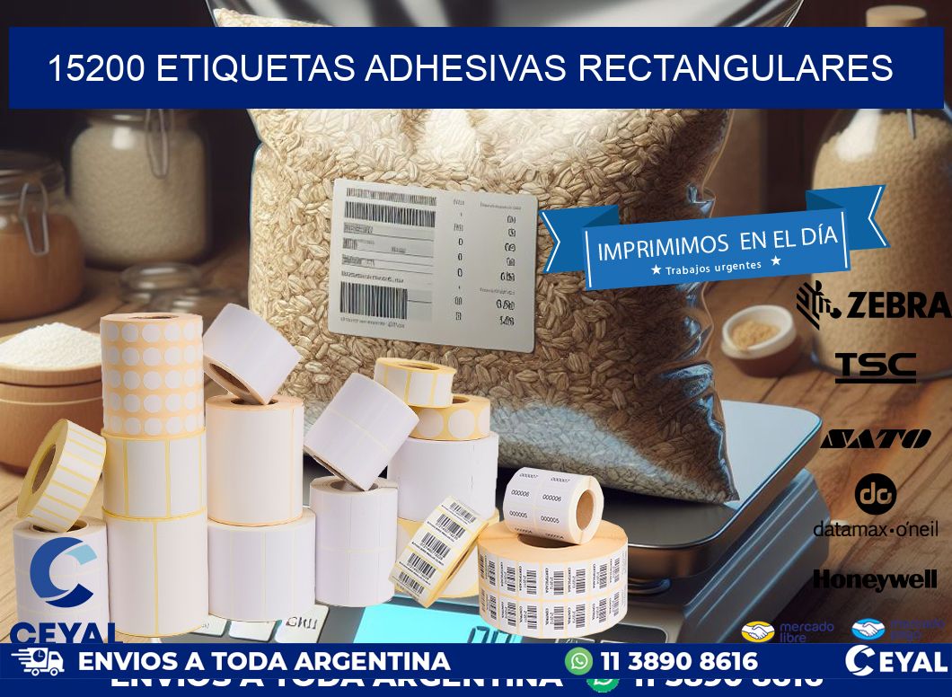 15200 ETIQUETAS ADHESIVAS RECTANGULARES