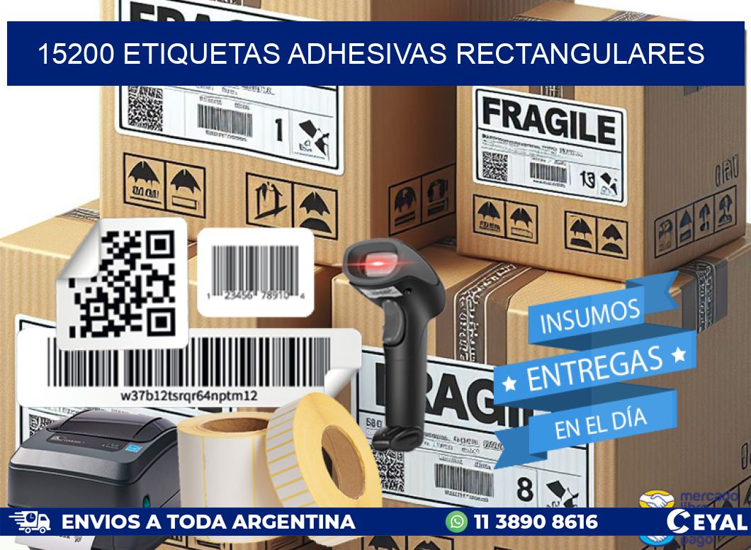 15200 ETIQUETAS ADHESIVAS RECTANGULARES