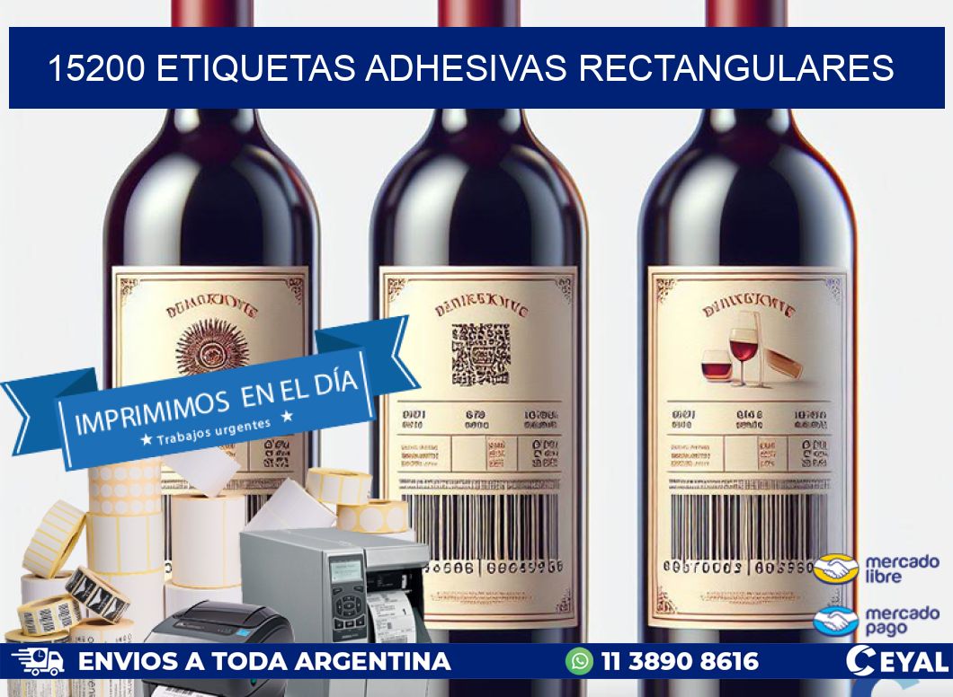 15200 ETIQUETAS ADHESIVAS RECTANGULARES