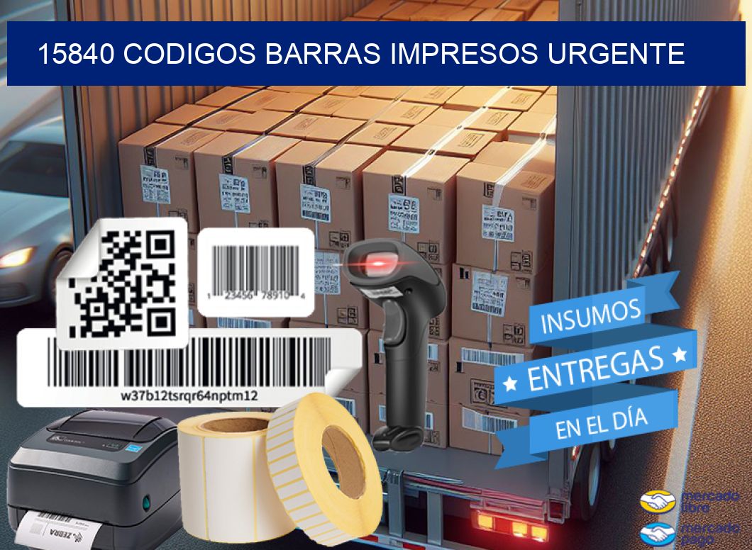 15840 CODIGOS BARRAS IMPRESOS URGENTE