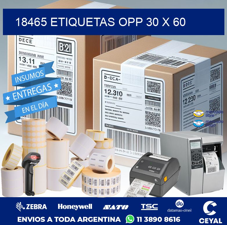 18465 ETIQUETAS OPP 30 X 60