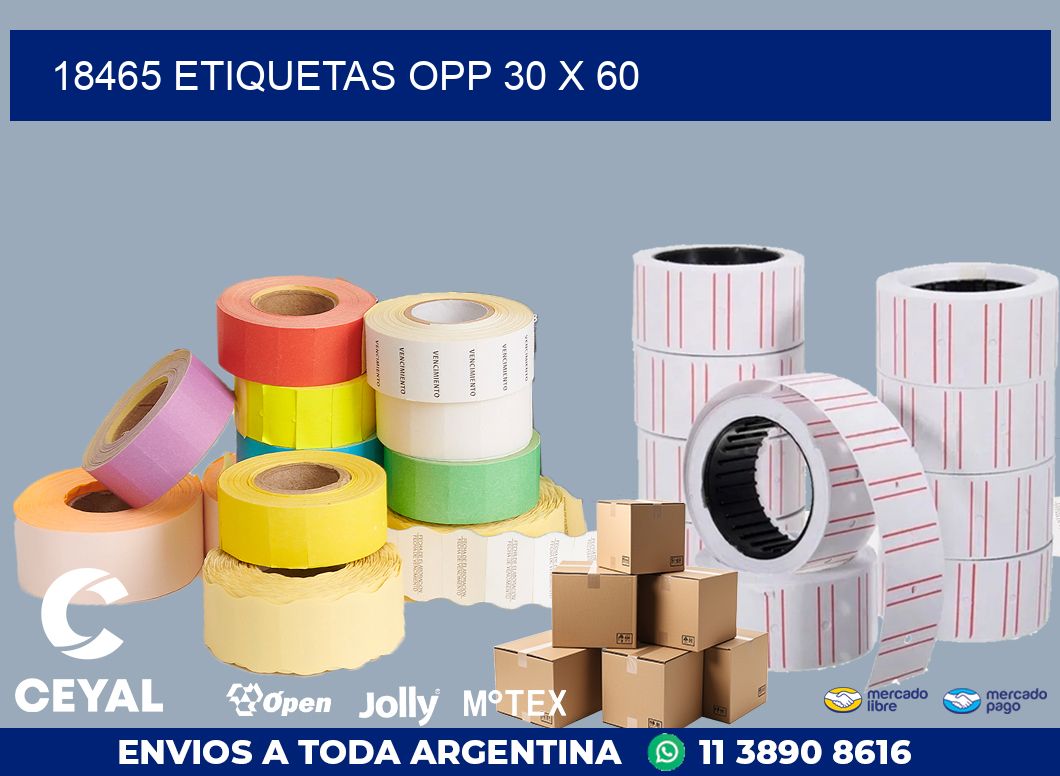 18465 ETIQUETAS OPP 30 X 60