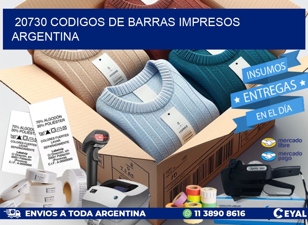 20730 Codigos de barras impresos Argentina
