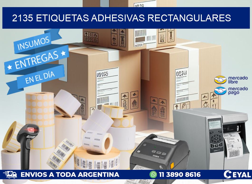 2135 ETIQUETAS ADHESIVAS RECTANGULARES