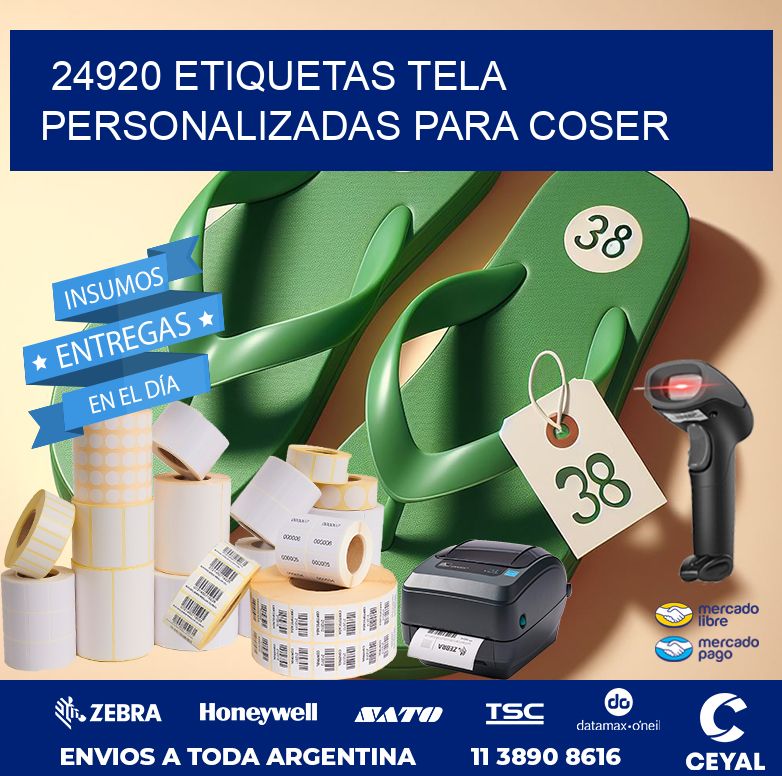 24920 ETIQUETAS TELA PERSONALIZADAS PARA COSER