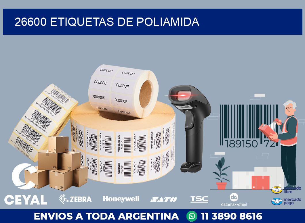 26600 ETIQUETAS DE POLIAMIDA